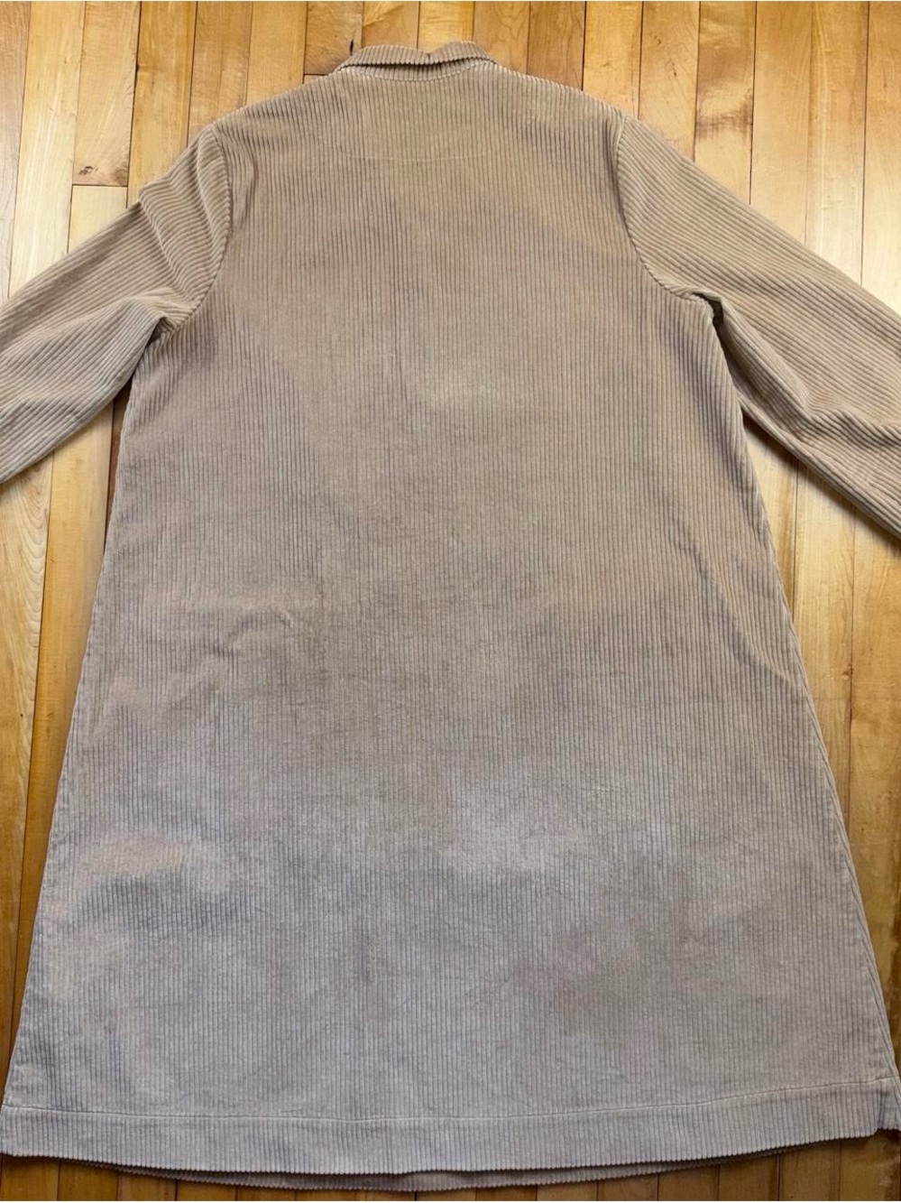 TOAST Corduroy Shirt Dress Beige Size 16 - Picture 6 of 8
